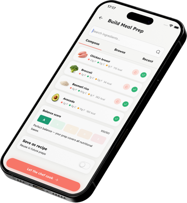 MacroChef meal prep composer